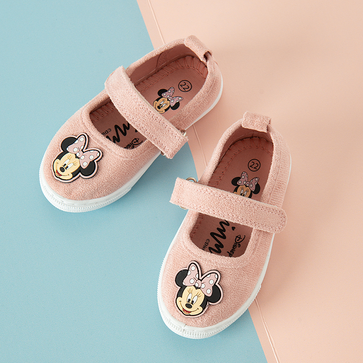 Minnie Mouse pink canvas ballerinas