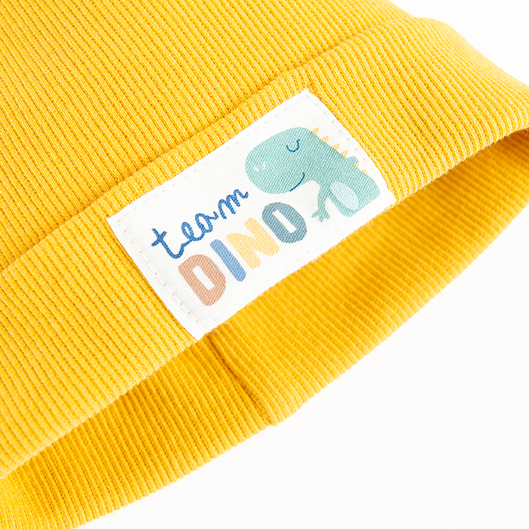 Yellow beanie hat