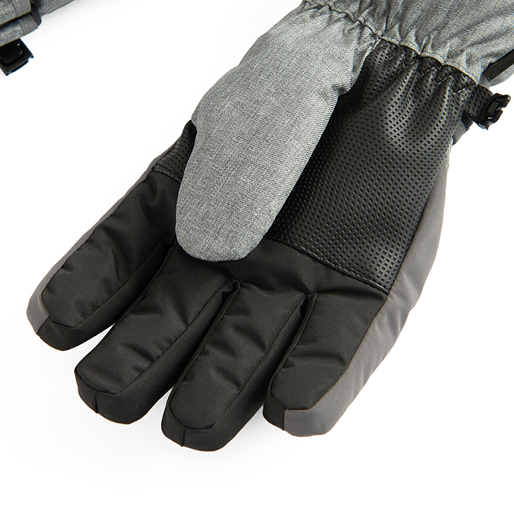 Grey ski gloves