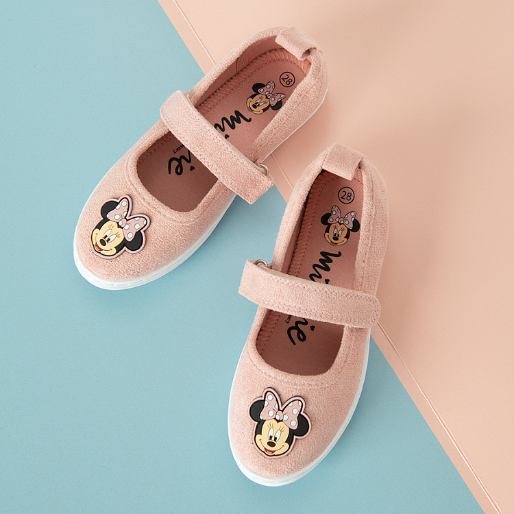 Minnie Mouse pink canvas ballerina shoes