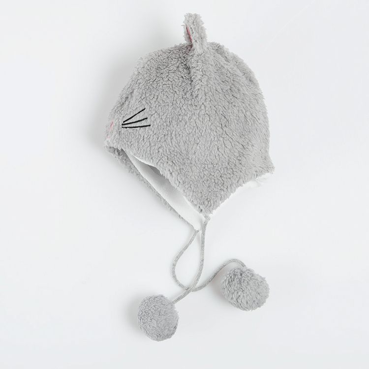 Grey cat cap