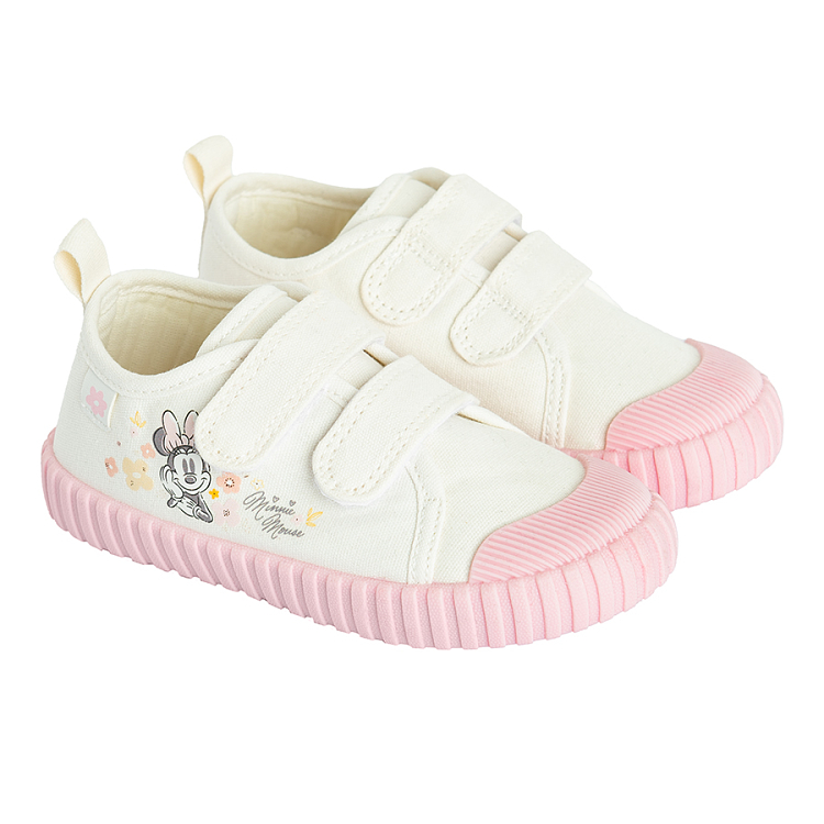 Minnie Mouse white sneakers with scratch