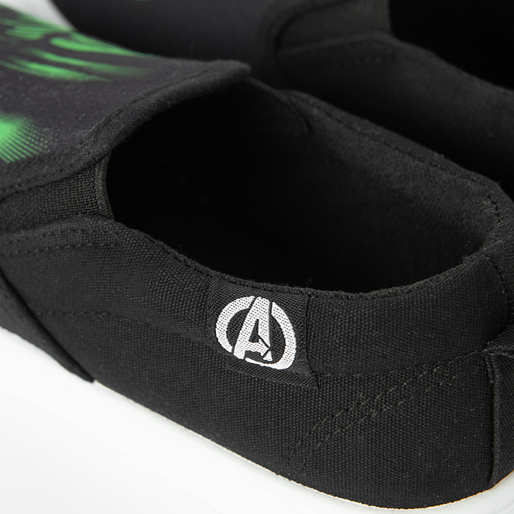 Marvel black canvas slip on