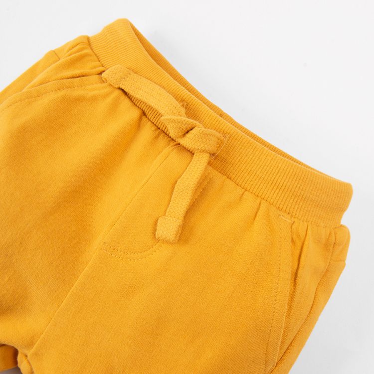 Yellow and grey with trucks jogging pants 2 pack