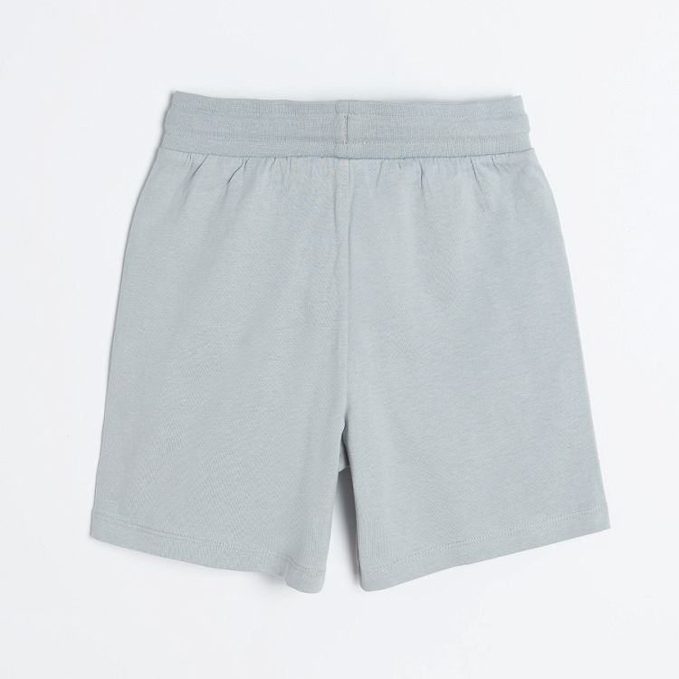 Grey bermuda shorts with adjustable waist