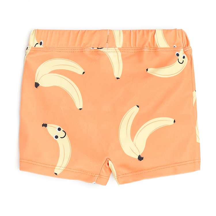 Beige shorts with bananas print