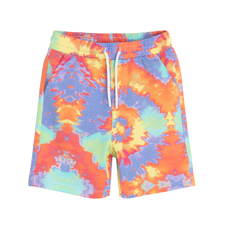 Tie dye long shorts