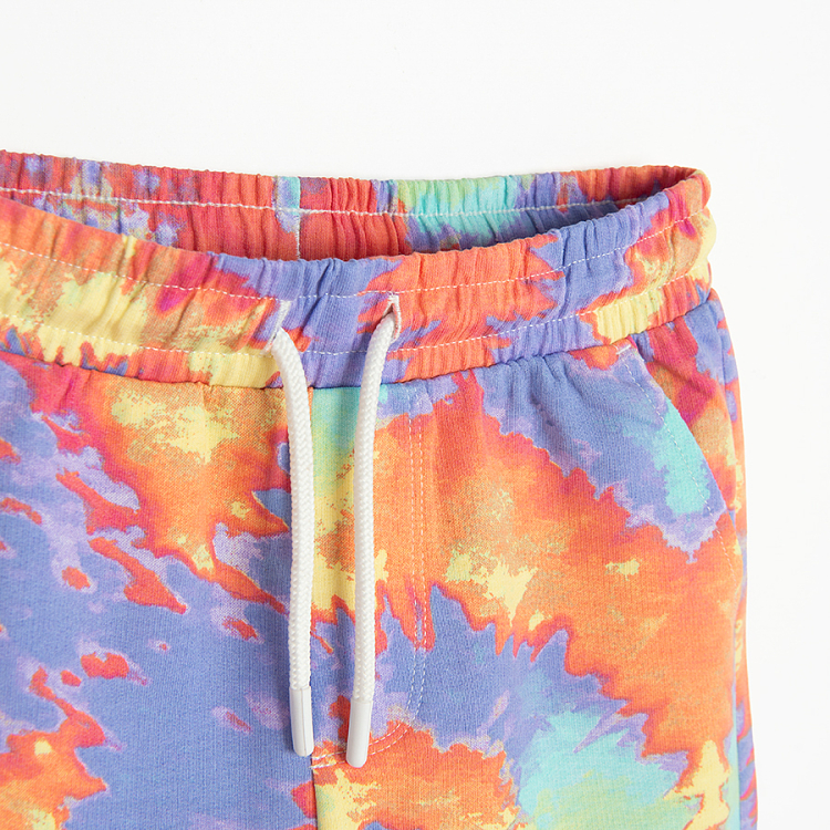 Tie dye long shorts