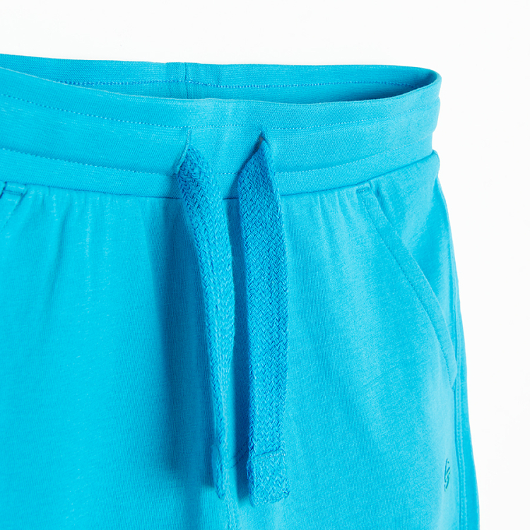 Turquoise long shorts with cord