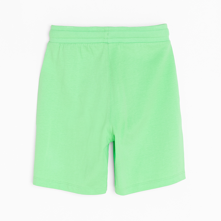 Green long shorts with cord