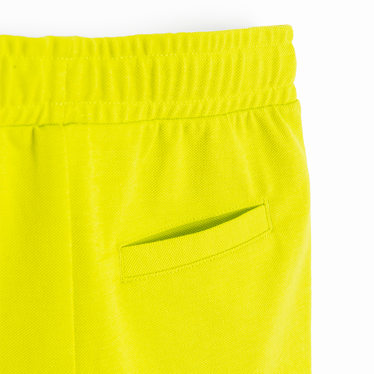 Yellow shorts with cord on the waist