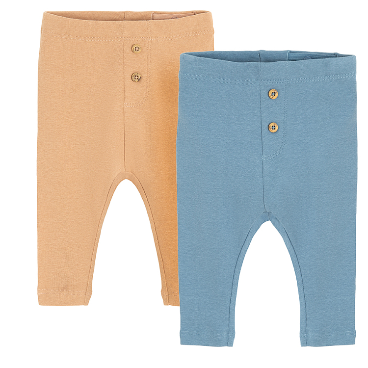 Blue and brown joggers- 2 pack