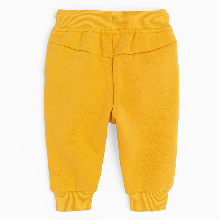 Yellow jogging pants with corded waist and elastic around the ankles Coolclub