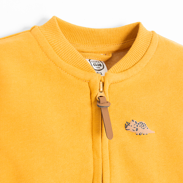 Yellow zip through sweatshirt