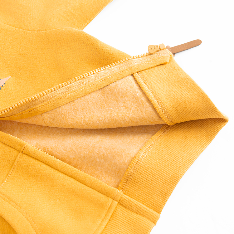 Yellow zip through sweatshirt