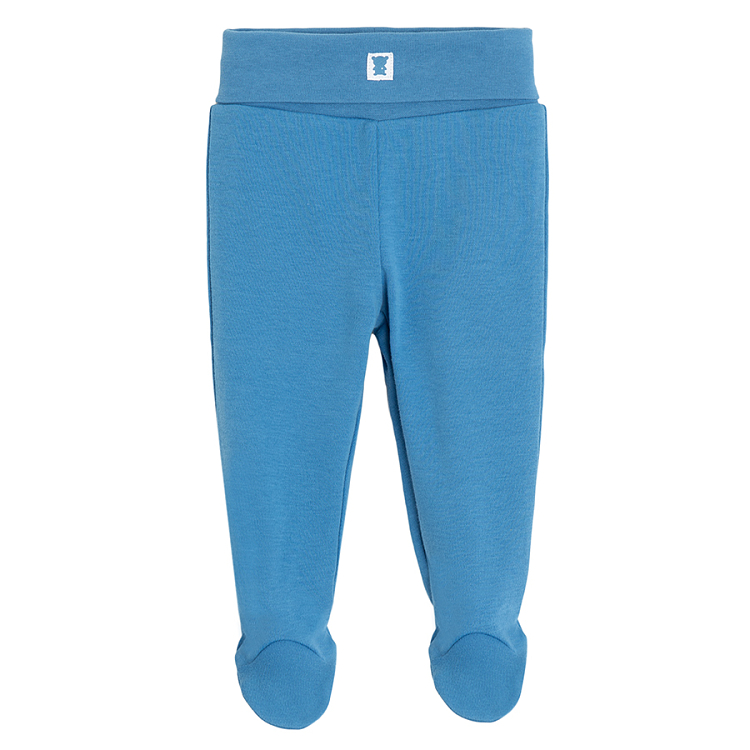 Blue and light blue footed leggings- 2 pack