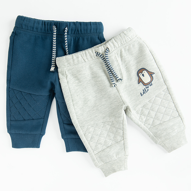 Blue and grey jogging pants-2 pack