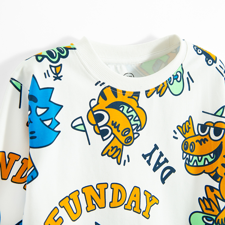 Long sleeve sweatshirt with dinosaurs print