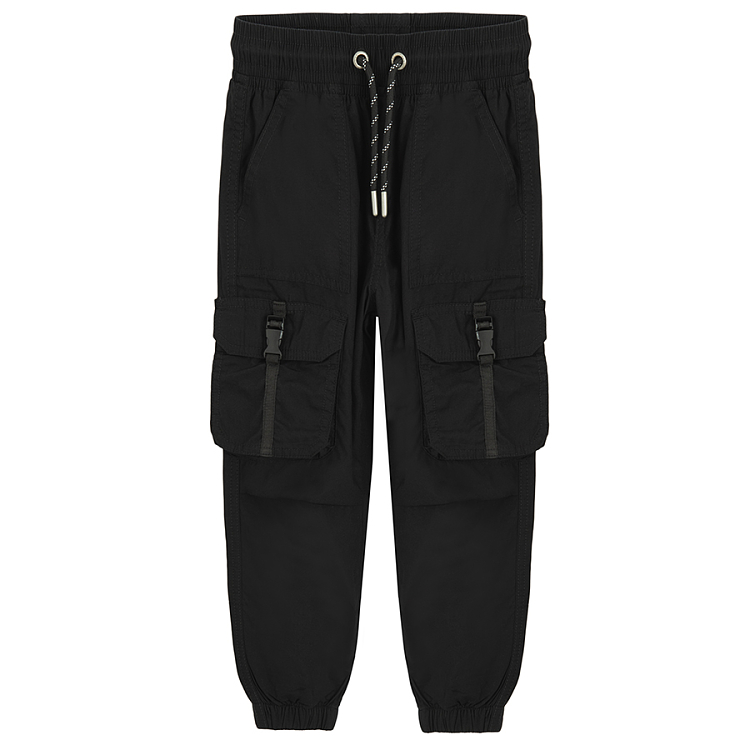 Dark grey cargo trousers with side pockets Coolclub