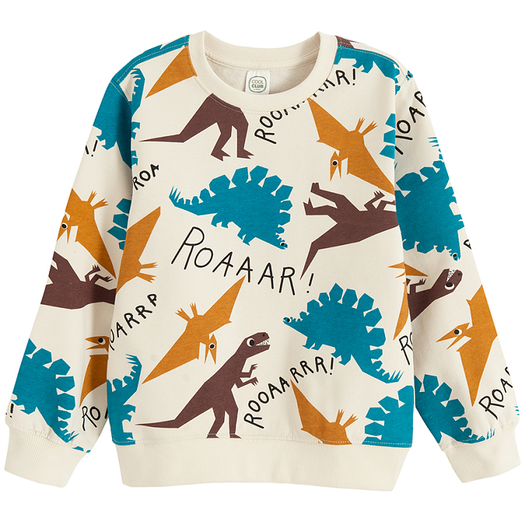 Dinosaur print sweatshirt on sale