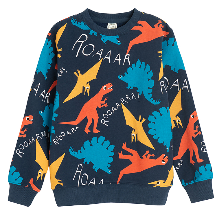 Blue sweatshirt with dinosaurs print Coolclub