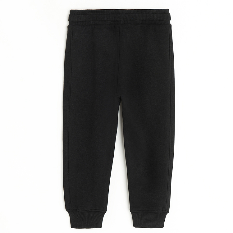 Black jogging apnts with silver stripe