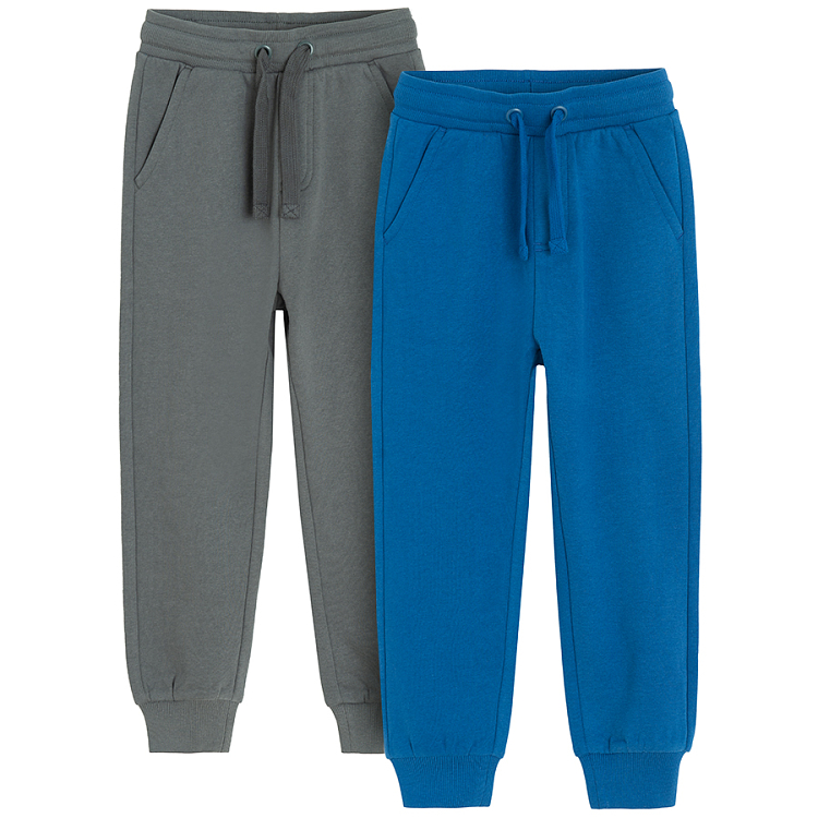 Blue and grey jogging pants-2 pack