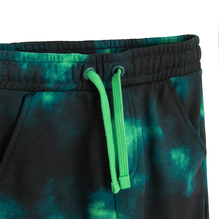 Green tie dye jogging pants