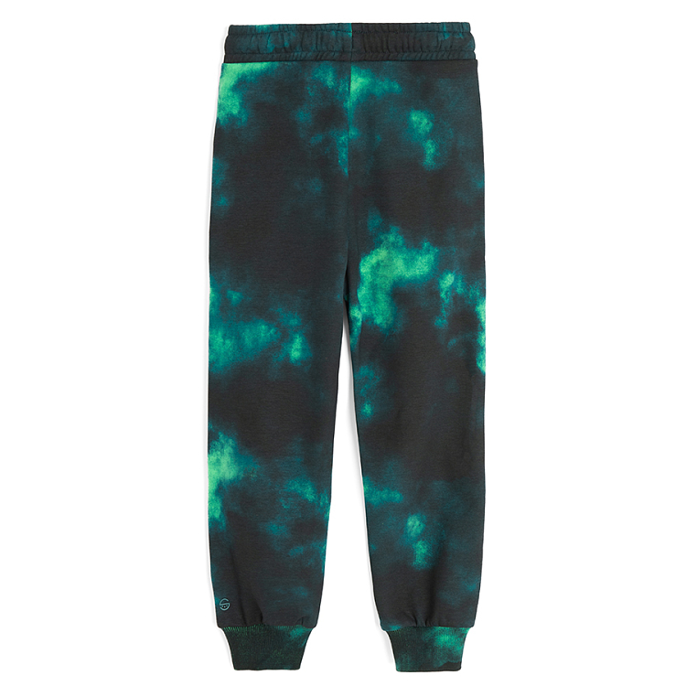 Green tie dye jogging pants