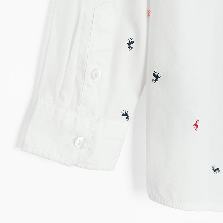 White long sleeve shirt with pattern