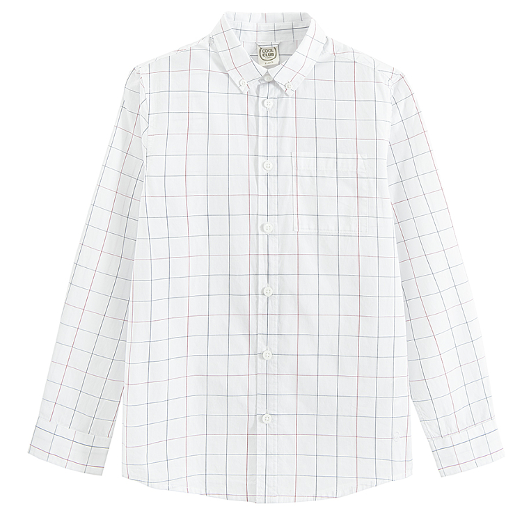 Checked button down shirt