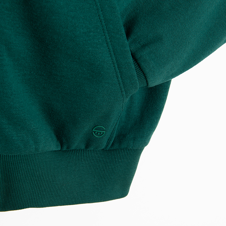 Green hooded sweatshirt