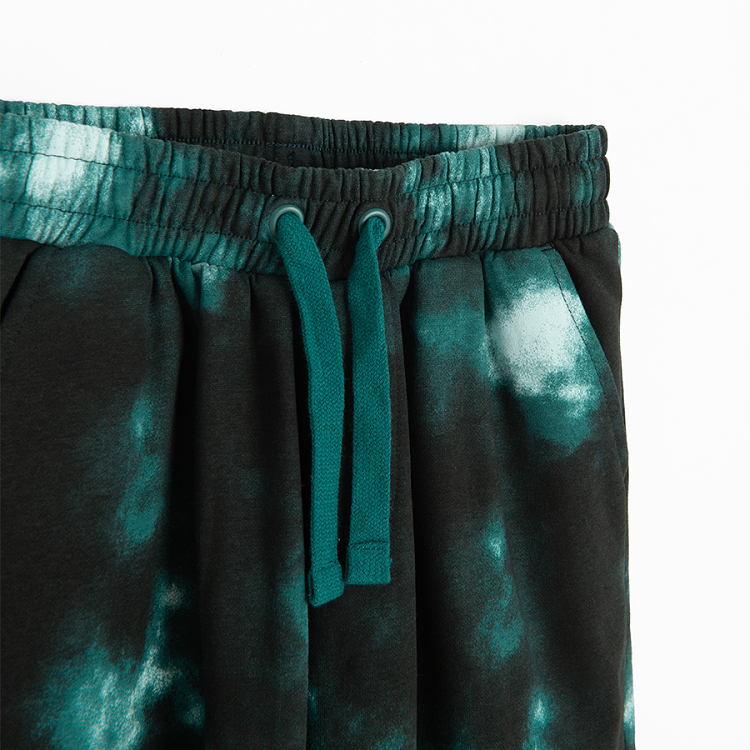 Green tie dye jogging pants