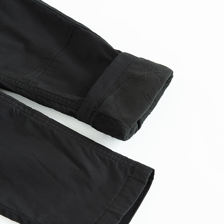 Black trousers with side pockets