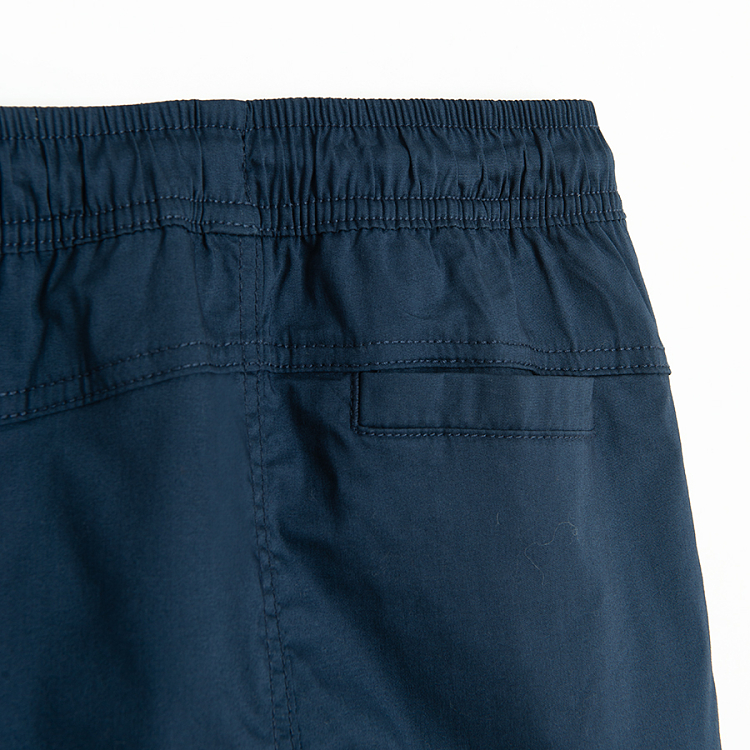 Blue cargo trousers