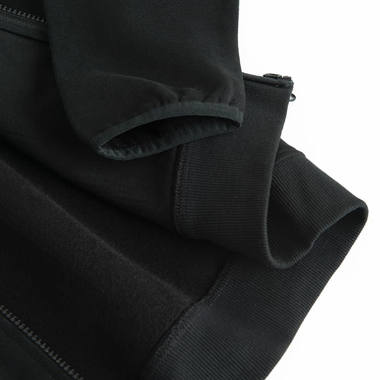 Black zipthrough sweatshirt with fluo details