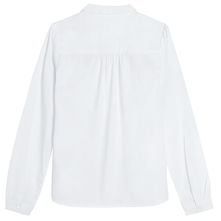 White long sleeve button down shirt