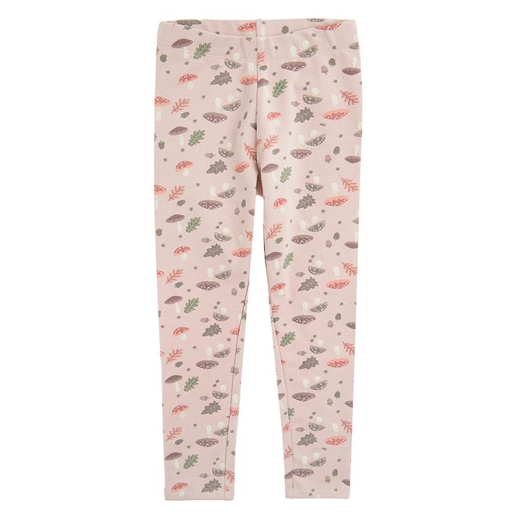 Pink forest jeggings