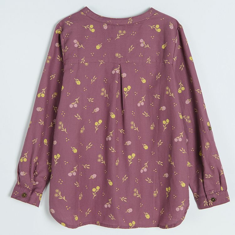 Burgundy long sleeve blouse