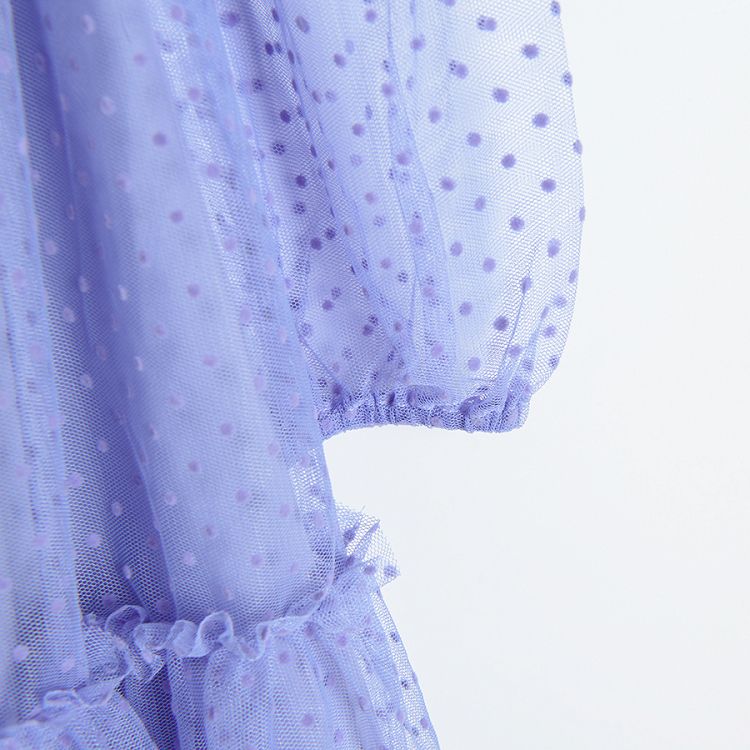 Violet ruffle tull dress