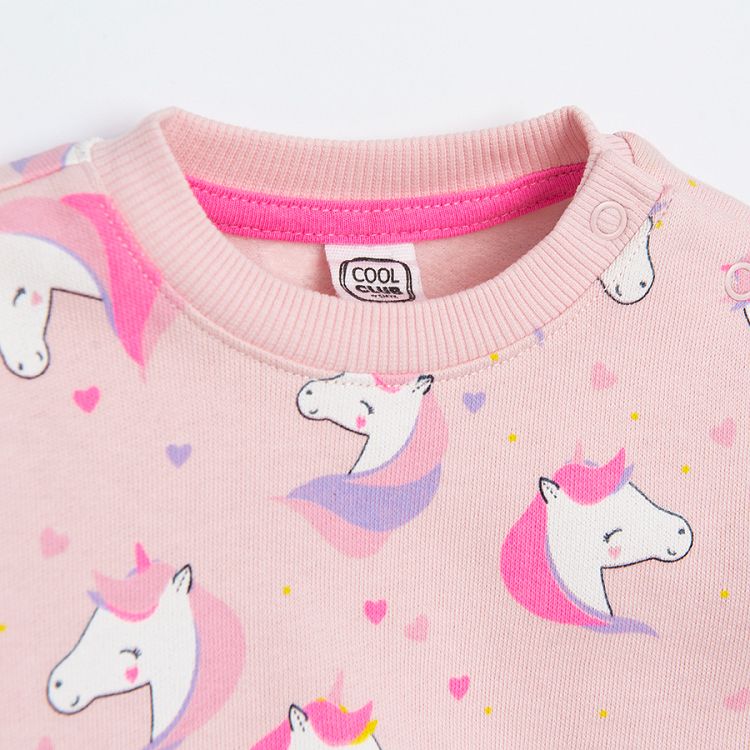 Pink unicorn jogging set