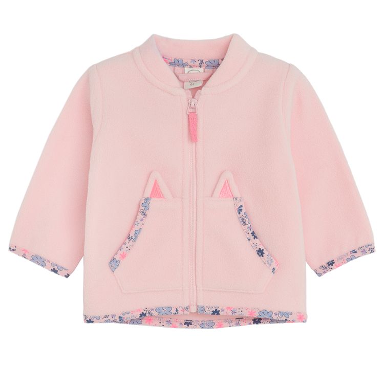 Pink zip through sweatshirt