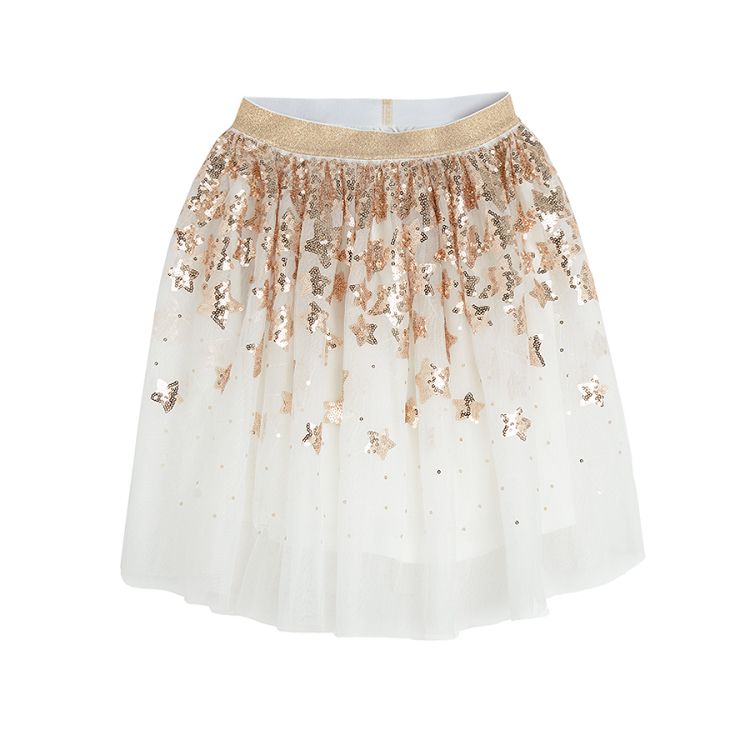 Gold tulle skirt