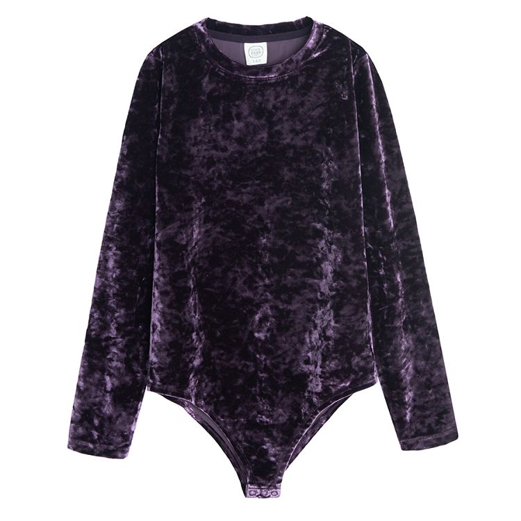 Purple long sleeve bodysuit