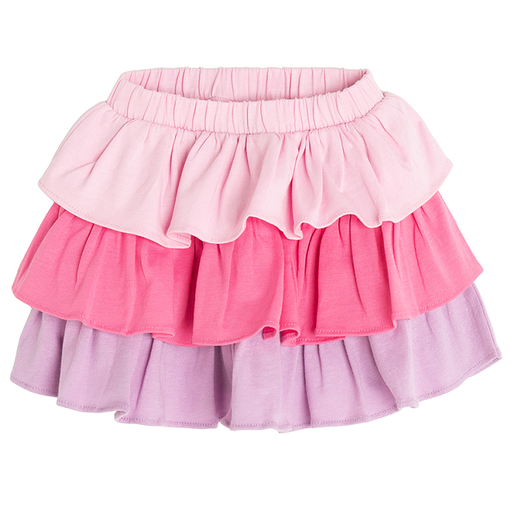 Puple, pink and lilac ruffles skirt