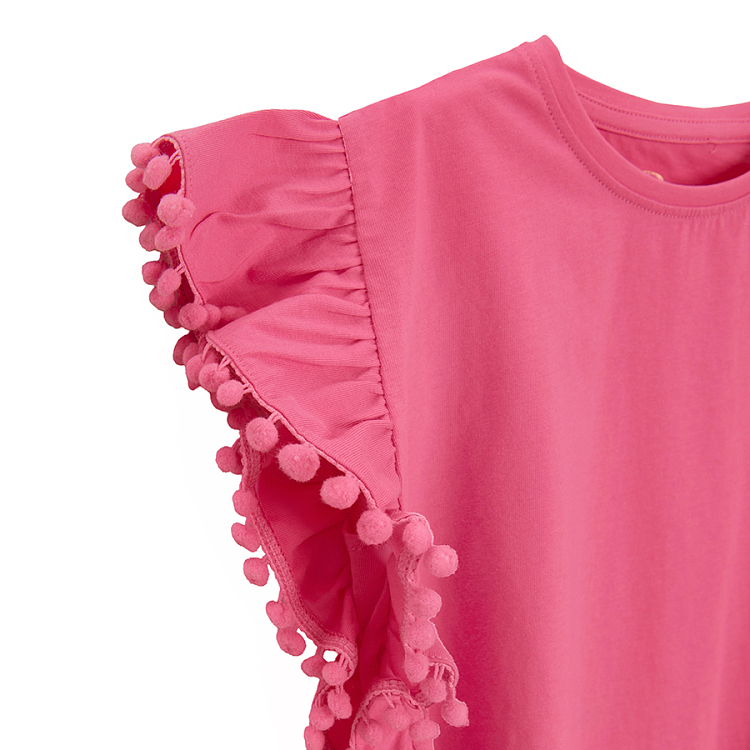 Fucshia T-shirt with ruffles