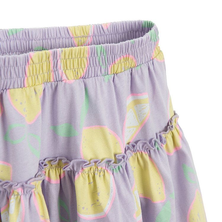 Purple skirt with lemons print