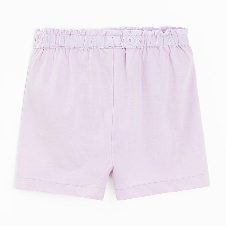 Purple brodery shorts