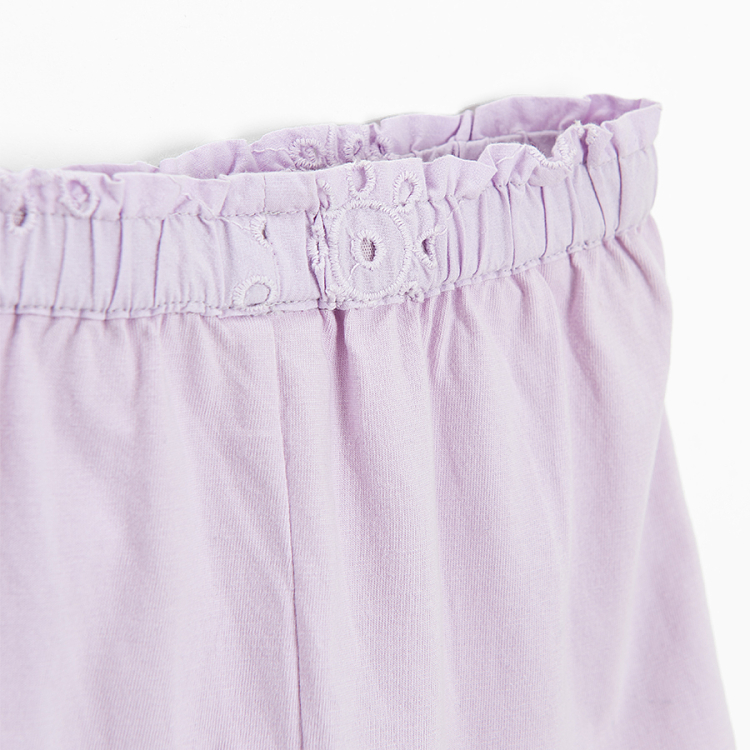 Purple brodery shorts