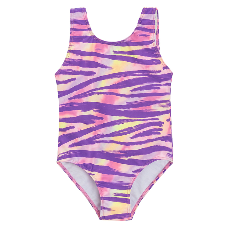 Purple tie dye swimsuit